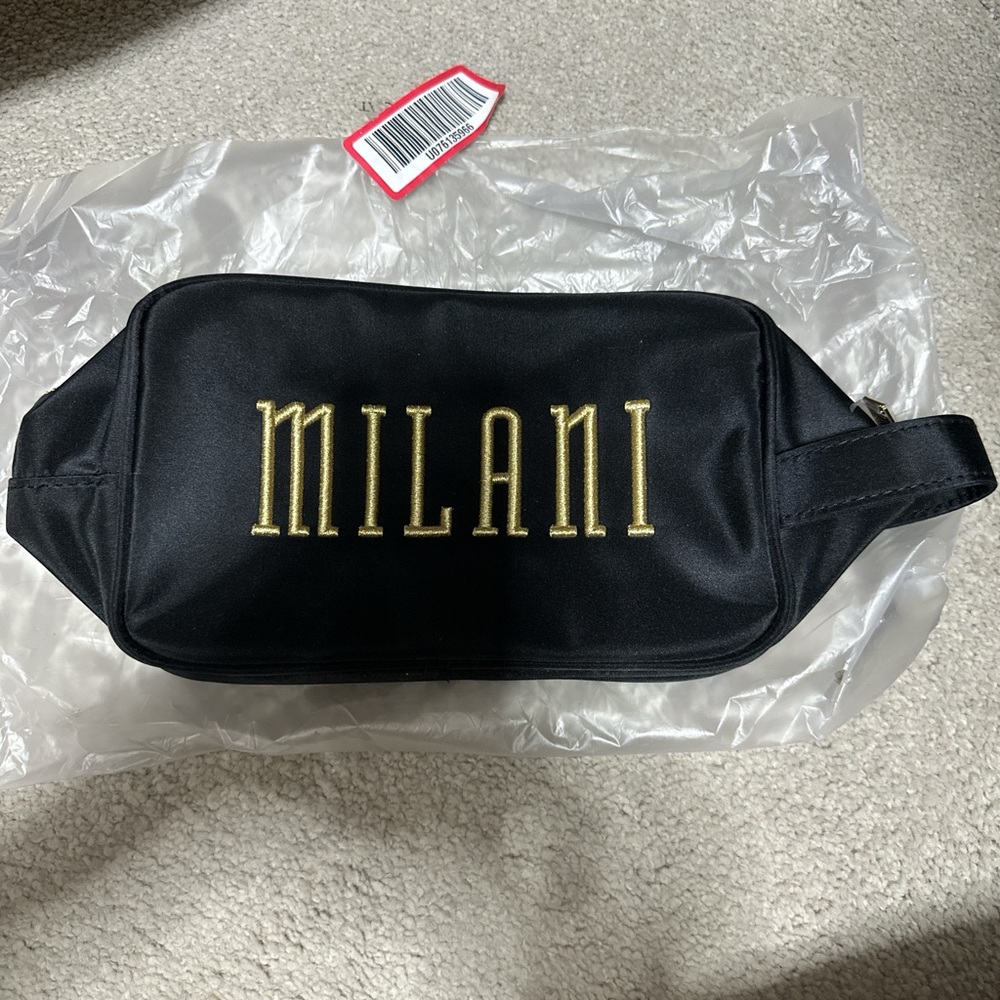 Milani Black travel Bag with Gold Lettering